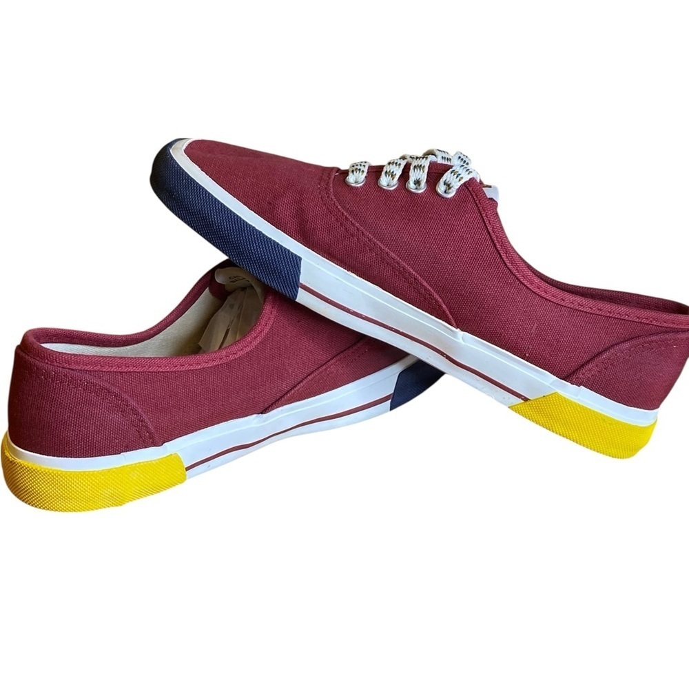 Paolo Gucci 90’s Vintage Maroon Canvas sneakers Women’s Size 7.5 - Picture 7 of 12
